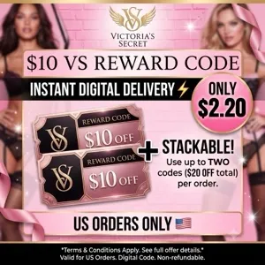 $10 Victoria’s Secret Reward Code (US Only) – Instant Delivery 