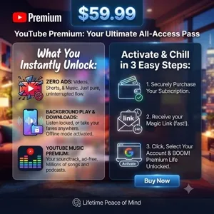 YouTube Premium (12 Months) — Upgrade On Your Account