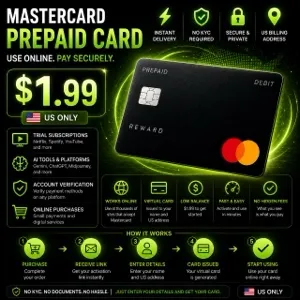 Mastercard Prepaid Virtual Card – $1 (US Only)