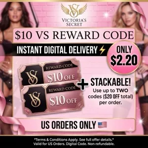 $10 Victoria’s Secret Reward Code (US Only) – Instant Delivery 