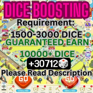 (Requirement 1500-3000 Dice)Monopoly Go Dice Boosting Service Events & Tournament - Read Description