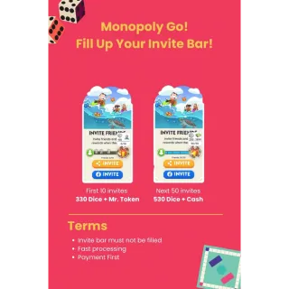 Monopoly go 860 Dice+Token