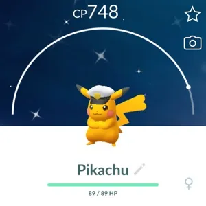 Pokémon Go Shiny Captain Hat Pikachu