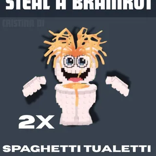 2X SPAGHETTI TUALETTI - 60M/S STEAL A BRAINROT BUNDLE: