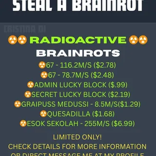 ☢ RADIOACTIVE BRAINROT STEAL A BRAINROT