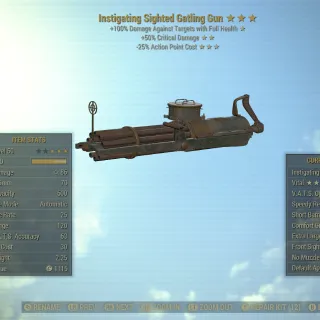 Instigating 50c25 Gatling Gun