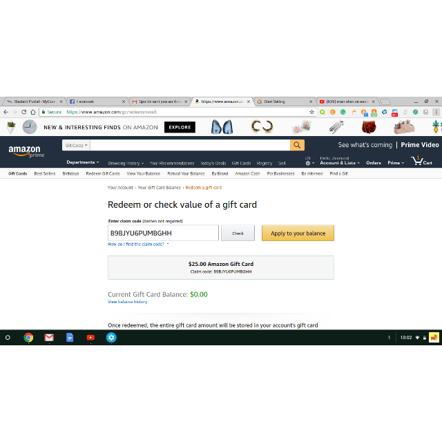 25 Dollar Amazon Gift Card Code Unused Would Much Rather Have Cash