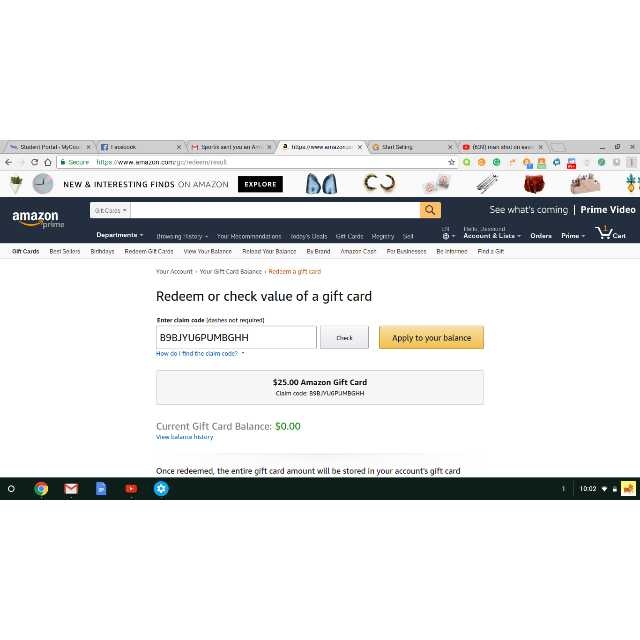 25 Dollar Amazon Gift Card Code Unused Would Much Rather Have Cash Other Gift Cards Gameflip