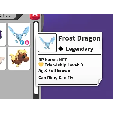 Frost Dragon In Inventory Frost Dragon (FR) - Adopt Me Game Item - Gameflip