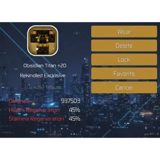 Obsidian Titan - SwordBurst 2