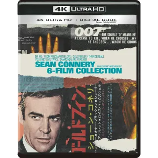 007: The Sean Connery James Bond 6-Film Collection | 4K UHD | wb.com/redeemdigital (FAH) | US