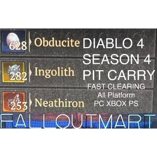 50x PIT CARRY TIER 80