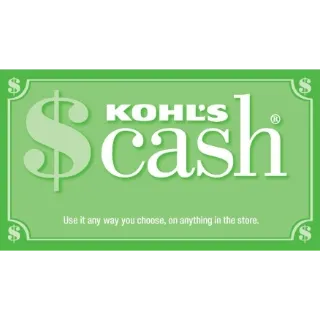 $ 50.00 USD Kohl’s Cash 