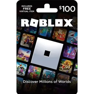 $100.00 USD $100.00 USD Roblox Gift Card