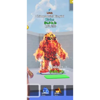 Chimpanzini Kingini Lava with trait MAX LEVEL 4.5 Qi/s - Go up for Brainrots 