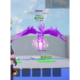 Vulturino Skeletono Crystal MAX LEVEL 1.7 Qi/s - Go up for Brainrots 