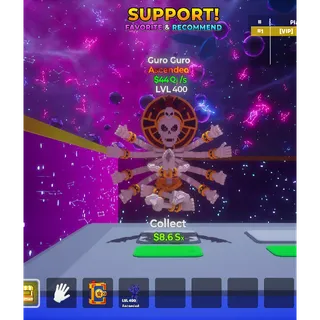 Guro Guro MAX LEVEL 44 Qi/s - Go up for Brainrots 
