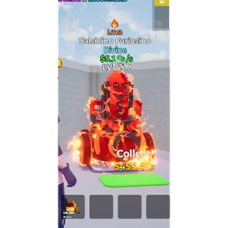 Salsicino Furiosino Lava with trait MAX LEVEL 5.1 Qi/s - Go up for Brainrots 