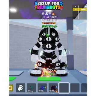 Titanocchio Black&White with FOUR traits MAX LEVEL 557.5 Qi/s - Go up for Brainrots 