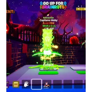 Capitano Moby Radioactive with trait MAX LEVEL 649.1 Qi/s - Go up for Brainrots