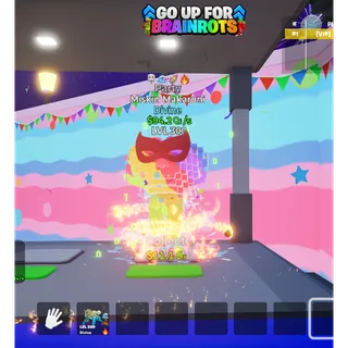 Miskin Makaroni Party with FOUR traits MAX LEVEL 94.2 Qi/s - Go up for Brainrots 