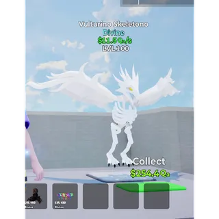 Go up for Brainrots - Vulturino Skeletono Level 100