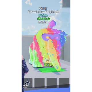 Strawberry Elephant Party MAX LEVEL 2.6 Qi/s - Go up for Brainrots