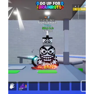 Tiramisubmarini Black&White with two traits MAX LEVEL 60.1 Qi/s - Go up for Brainrots 