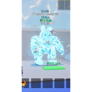 Chickarito Mecharito Aqua MAX LEVEL 4.1 Qi/s - Go up for Brainrots 