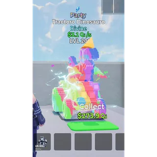 Tractoro Dinosauro Party with trait MAX LEVEL 3.1 Qi/s - Go up for Brainrots 