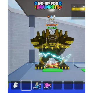 Cerberus gold with THREE traits - Go up for Brainrots 