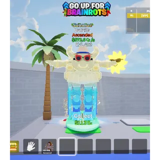 Bullzilla Summer MAX LEVEL 572.6 Qi/s - Go up for Brainrots 