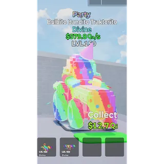 Bulbito Bandito Traktorito Party Level 150 - Go up for Brainrots 