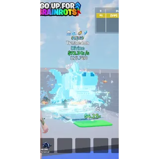 Tralaledon Aqua with FOUR traits MAX LEVEL 72.3 Qi/s - Go up for Brainrots 