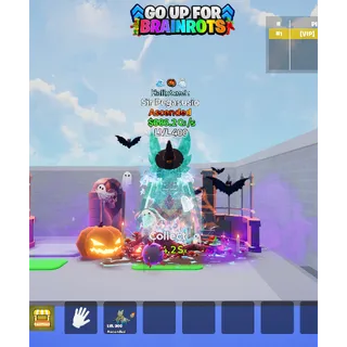 Sir Pegasusio Halloween with THREE traits MAX LEVEL 686.2 Qi/s - Go up for Brainrots 