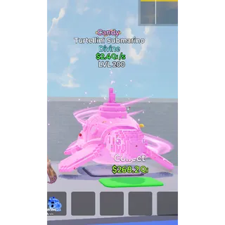 Turtellini Submarino Candy MAX LEVEL 2.4 Qi/s -Go up for Brainrots 