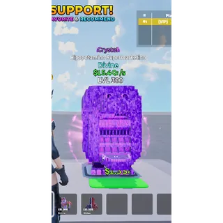 Hipopotamino Supermarketino Crystal MAX LEVEL 15.4 Qi/s - Go up for Brainrots 