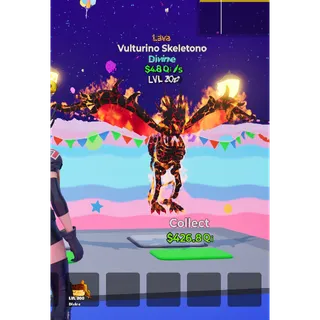 Vulturino Skeletono Lava MAX LEVEL 4.8 Qi/ - Go up for Brainrots 