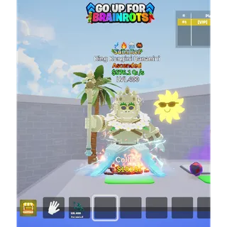 King Kongini Bananini Summer with FOUR traits MAX LEVEL 576.1 Qi/s - Go up for a Brainrots