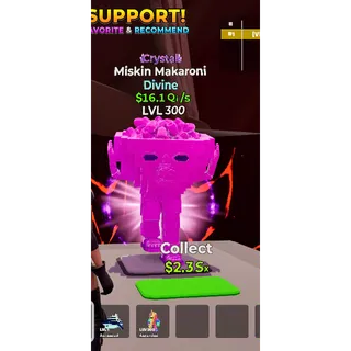 Miskin Makaroni Crystal MAX LEVEL 16.1 Qi/s - Go up for Brainrots 