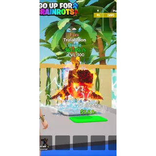 Tralaledon Lava with THREE traits MAX LEVEL 61.3 Qi/s - Go up for Brainrots 