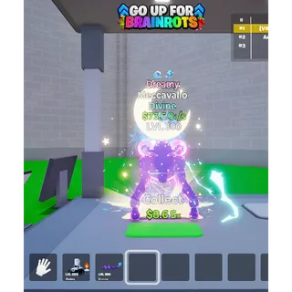Meccavallo Dreamy with two traits MAX LEVEL 73.6 Qi/s - Go up for Brainrots 