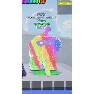 Strawberry Elephant Party Level 160 - Go up for Brainrots