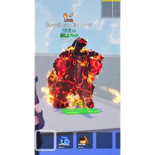 Strawberry Elephant Lava with TWO traits MAX LEVEL 5.1 Qi/s - Go up for Brainrots 