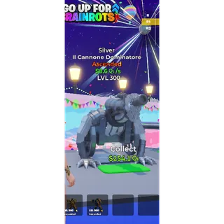 Il Cannone Dominatore Silver MAX LEVEL 8.6 Qi/s - Go up for Brainrots 