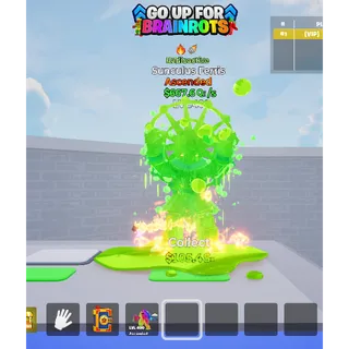 Sunculus Ferris Radioactive with two traits MAX LEVEL 667.6 Qi/s - Go up for Brainrots 