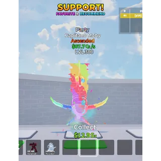 Capitano Moby Party MAX LEVEL 87.7 Qi/s - Go up for Brainrots 