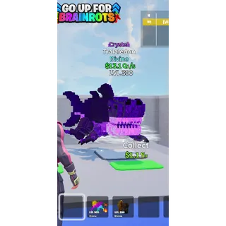 Tralaledon Crystal MAX LEVEL 13.1 Qi/s - Go up for Brainrots 