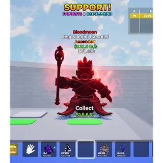 King Kongini Bananini Bloodmoon MAX LEVEL 131.6 Qi/s - Go up for Brainrots 