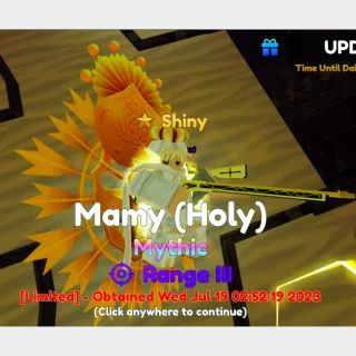 SSS/S/SSS Shiny Mamy (Holy) - Anime Adventures